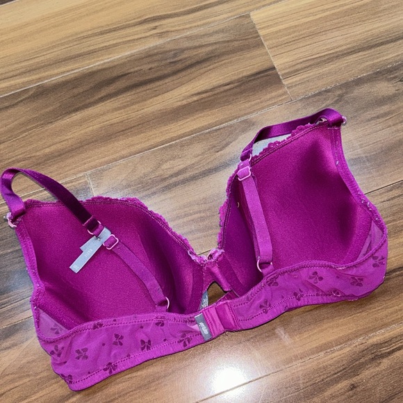 38C Aerie Katie magenta pink / purple bow print lightly lined bra - Picture 3 of 4